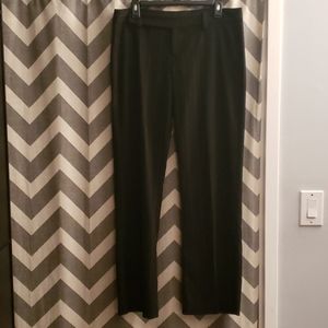 Black dress pants with double red pin stripe